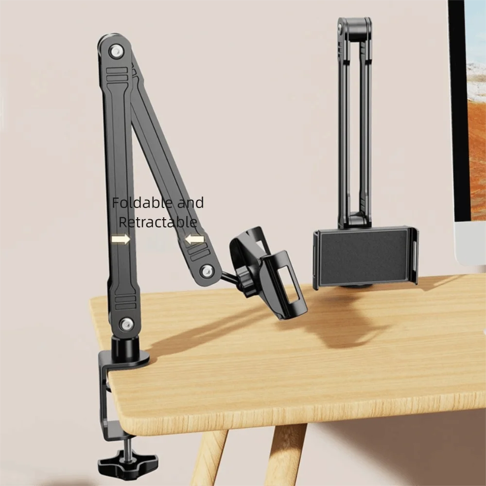 حامل لوحي متعدد الوظائف قابل للتعديل وقابل للطي وذراع طويلة وحامل لوحي قوي مصنوع من خليط معدني لسطح المكتب وحامل لوحي بجانب السرير #1