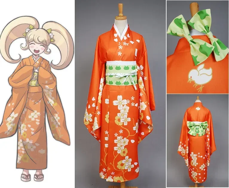

Super Danganronpa 2 Cosplay Costume Hiyoko Saionji Kimono Costume Dress Halloween Carnival Costumes