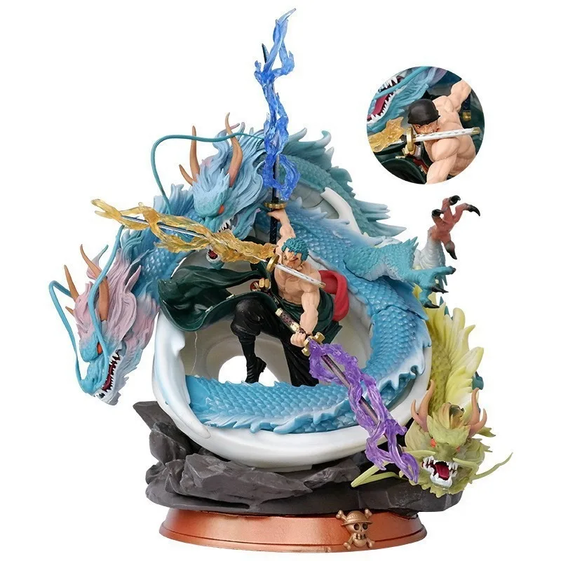 

One Piece Zoro Three Dragons Super Giant Tornado Style Figure - Premium Anime Collectible Figurine for Fans