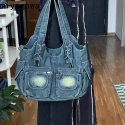 Miyagawa Y2k borsa a tracolla portatile per ragazza piccante borsa a tracolla monospalla con tracolla da Cowboy retrò ad alta capacità causale