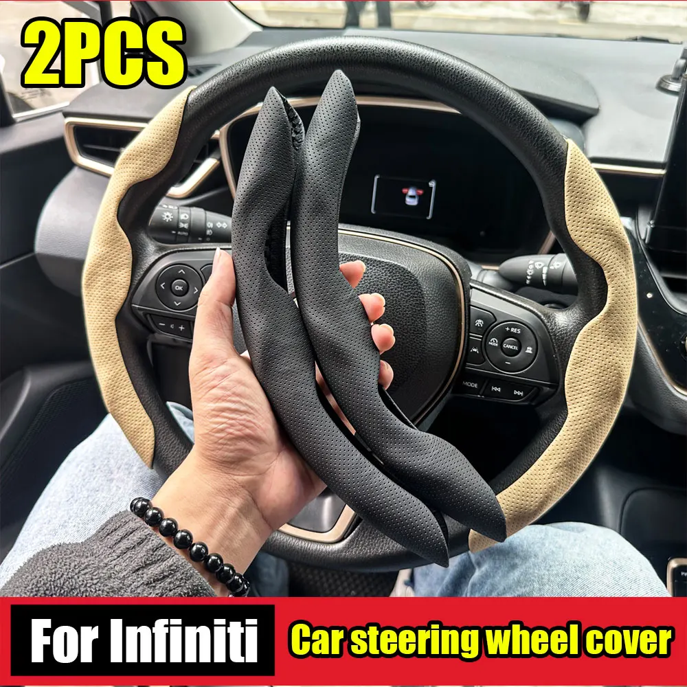 Für Infiniti qx60 qx80 fx50 Lenkradbezug Ganzjährig Universal Leder Wildleder Sportwagen Lenkradbezug Zubehör