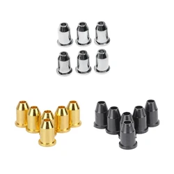 77HC 6Pcs/set Guitar String Caps Mounting Buckle Through Body Ferrules Guitar String Ferrules Bushing for Electrical Guitars