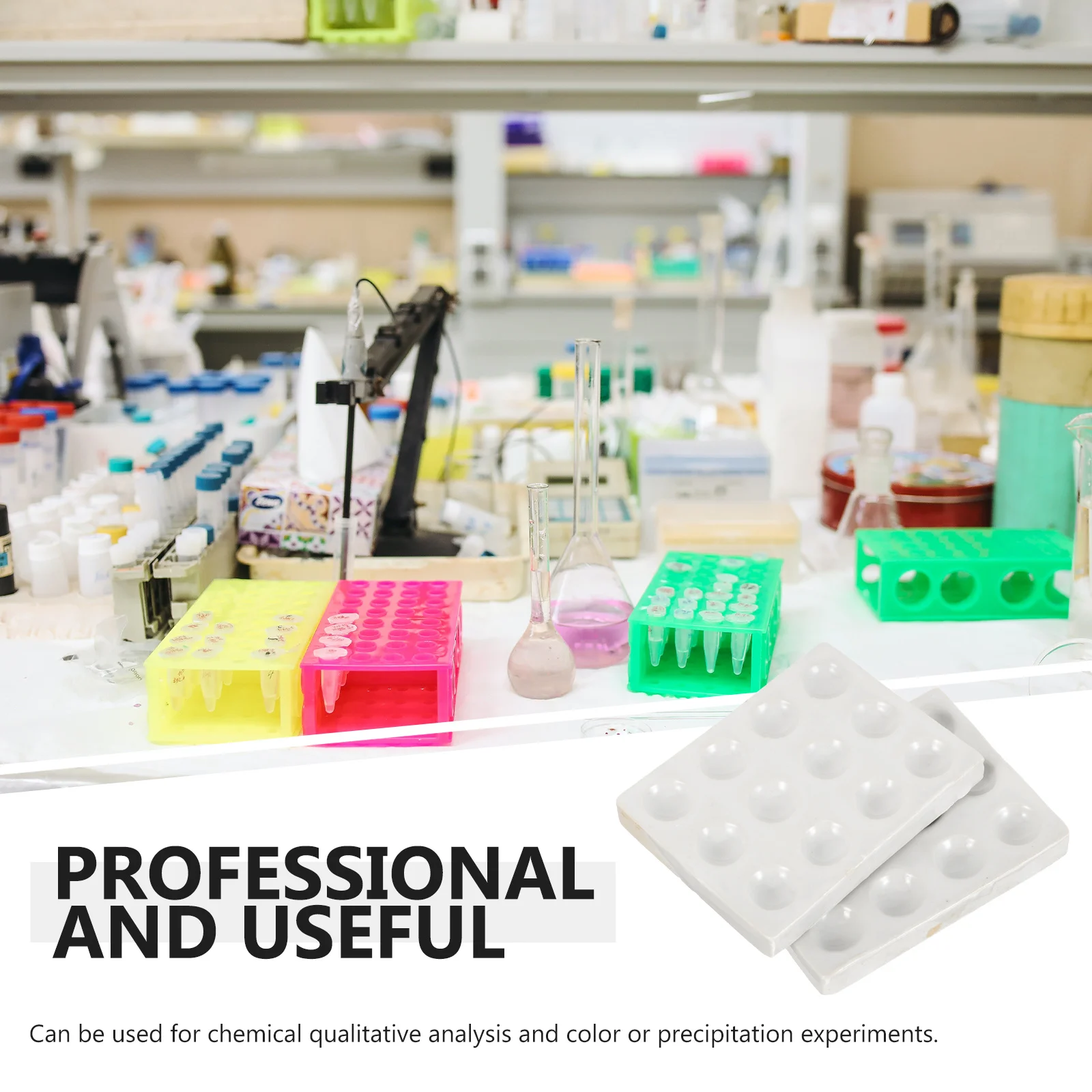 

2 Pcs Lab Spot Plate Chemical Testing Laboratory Porcelain Reaction