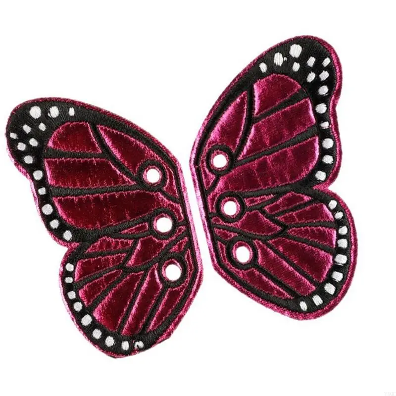 1 par caricatura mariposa en parches parches ropa parches reparación parches bordado para decoración