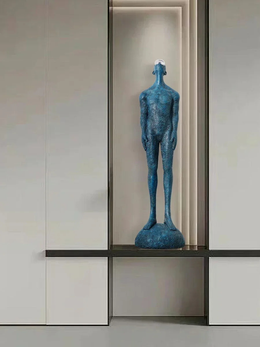 Creative Water Drop Figure Sculpture Modern Living Room Home Furnishings Entrance niche Standing Human Form Art