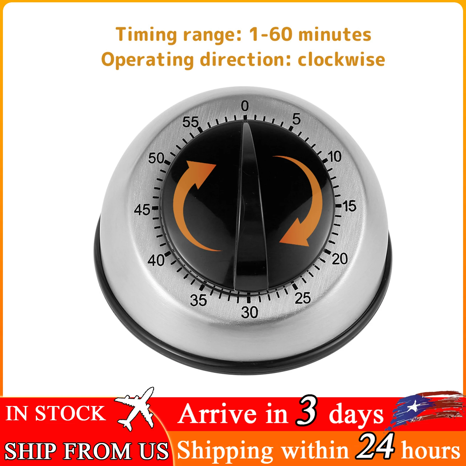 

Digital Kitchen Timer 60 Minutes Cooking Baking Timer Mechanical Wind up Timer for Cooking Baking Sports Games Stopwatch Tools