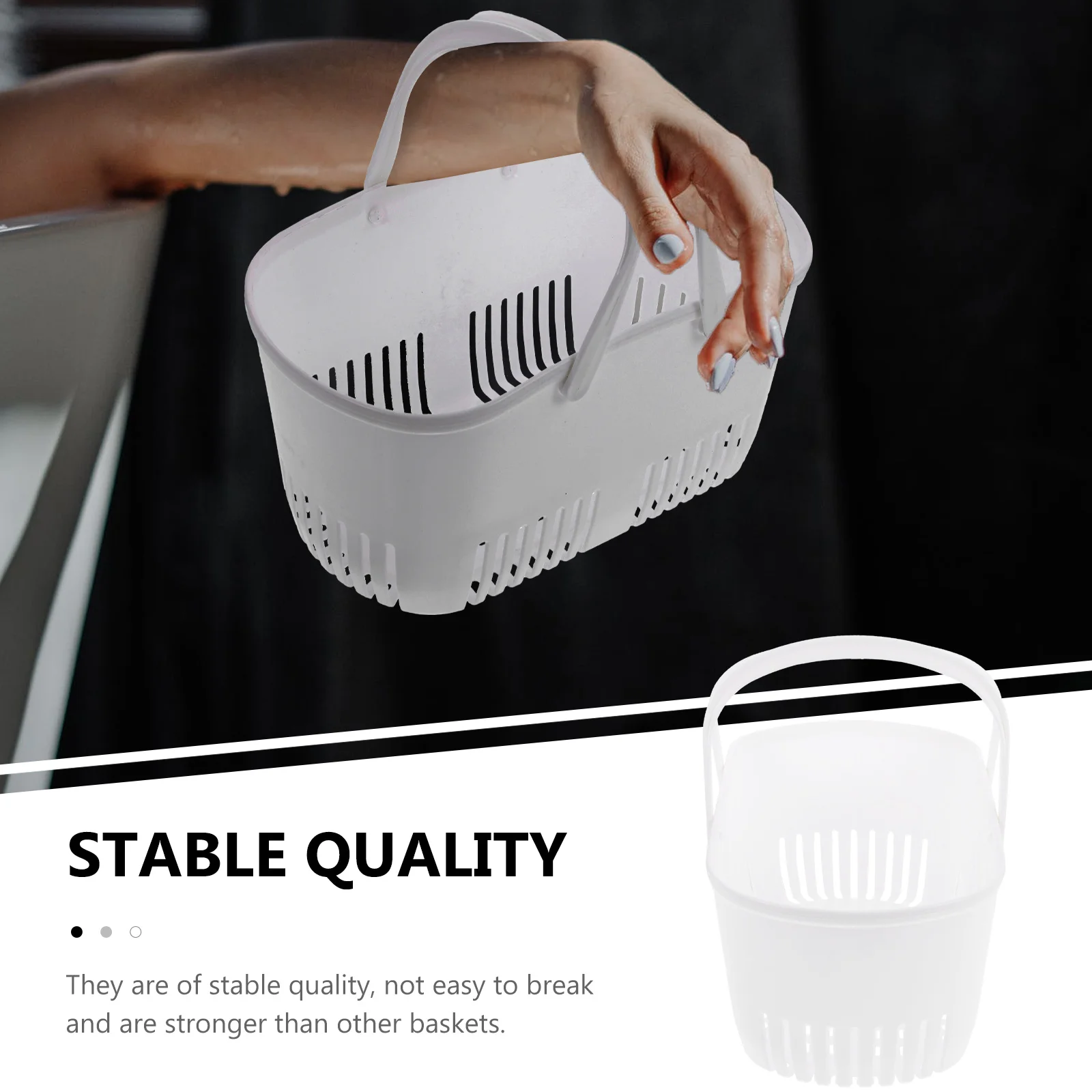 

Portable Storage Baskets Plastic Bath Basket Hollow Out PP Material Bathroom Shampoo Holder H held Easy Drainage Strong Quality