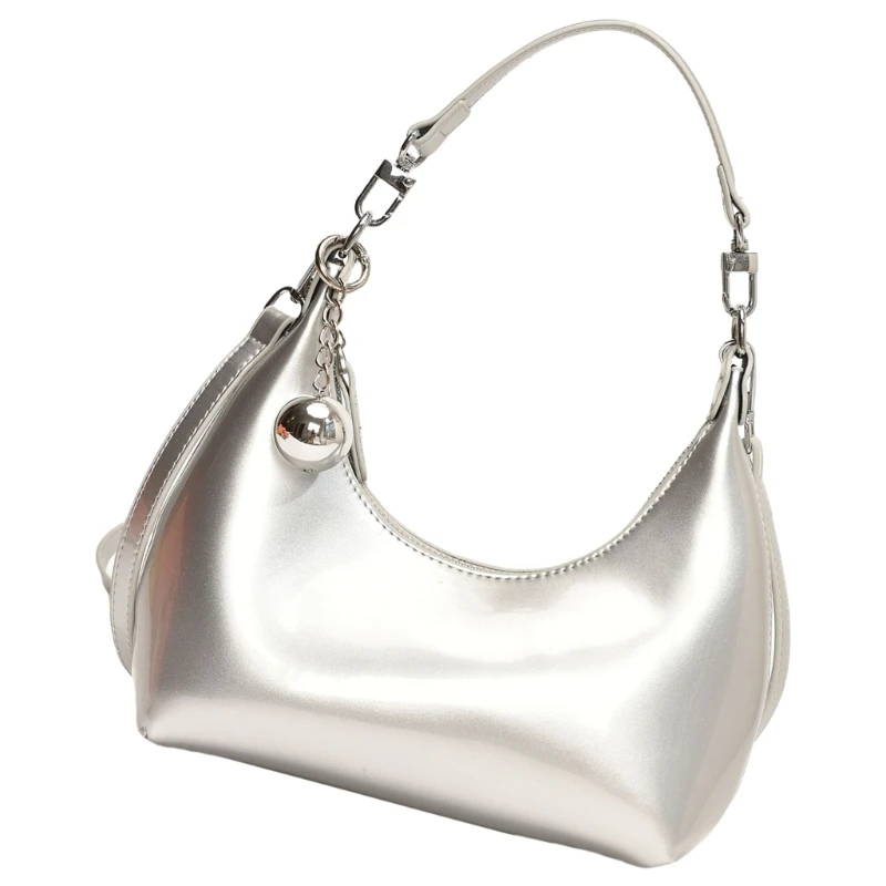 Bolso estético para mujer, bolso hombro Simple, bolso para axila, bolso cruzado Luna tendencia, bolso cuero