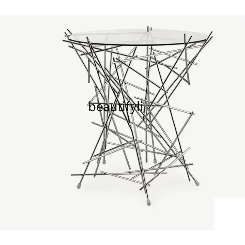Irregular small round table magazine stand umbrella stand living room ornament