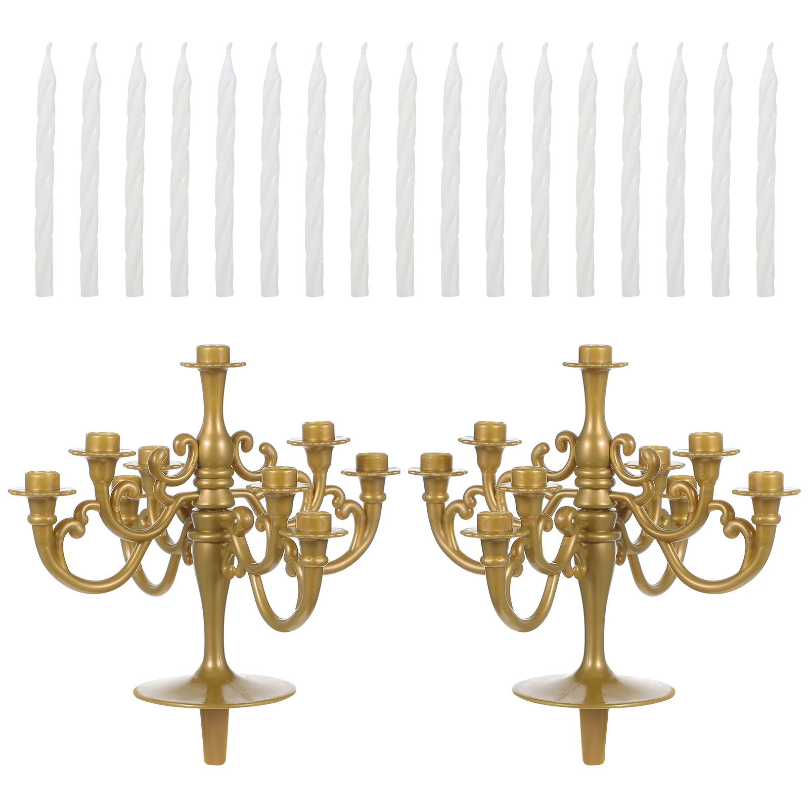 

2 Pcs Cake Candlestick Ornament Wedding Decor Party 1 Birthday Decoration Topper Chandelier