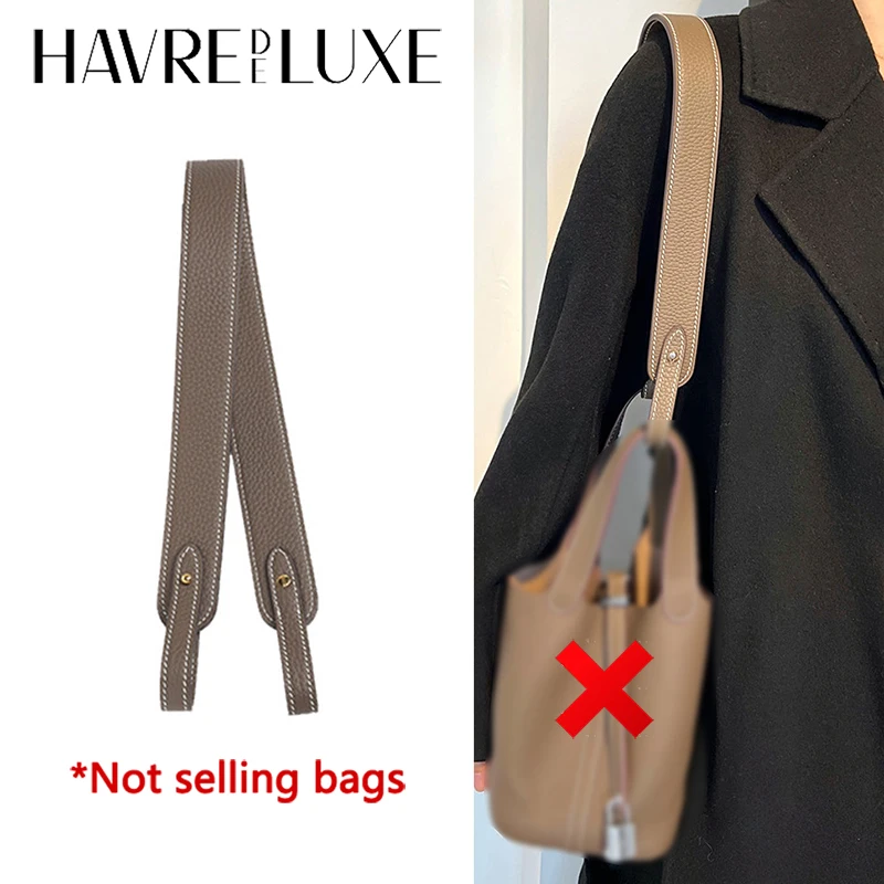 Top Layer Cowhide Wide Shoulder Strap For Picotin Bag, Replacement Crossbody Bag Strap, Handbag Accessories