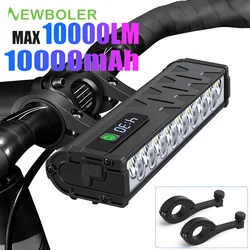 Bicycle Light Front 10000Lumen Bike Light 10000mAh Waterproof Flashlight USB Charging MTB Road Cycling Lamp Accessories
