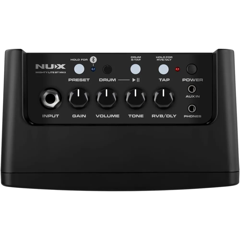 NUX Mighty Lite BT MKII Guitar Amp, 3W Electric Guitar/Bass Amplifier with Clean/Overdrive/Distortion  Desktop Amplifier