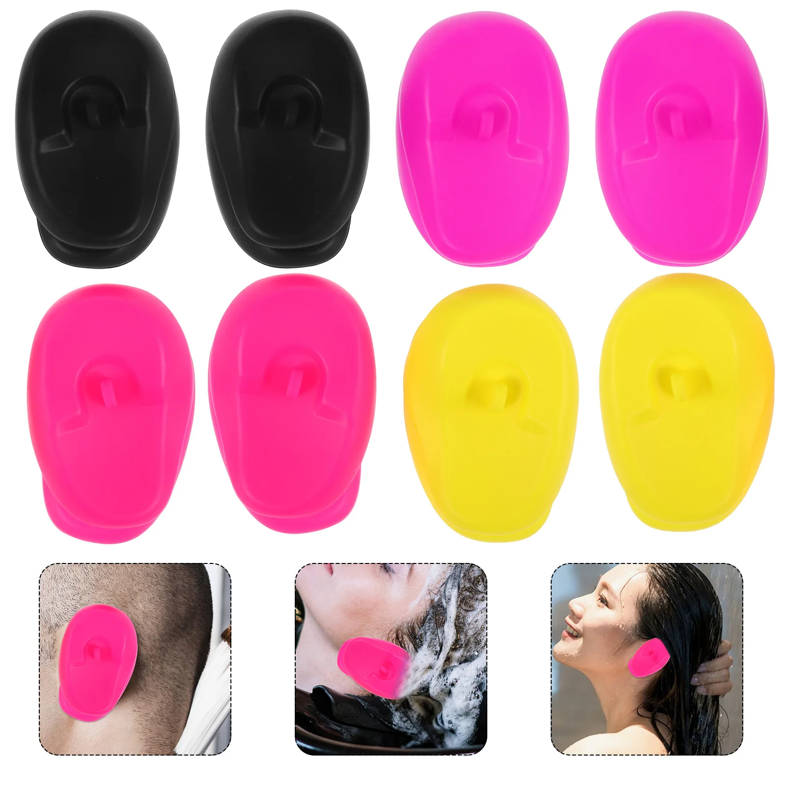 

Hairdressing Ear Covers for Dyeing Heat Protection Silicone Salon Use Multiple Colors Reusable Waterproof Professional