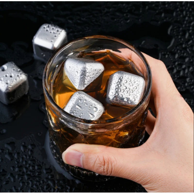 Premium 304 Stainless Steel Ice Cubes: Food-Grade Metal Pellets for Chilled Drinks & Delights