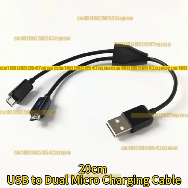 

20cm Dual Micro USB Splitter Cable Power 2 Micro USB Devices