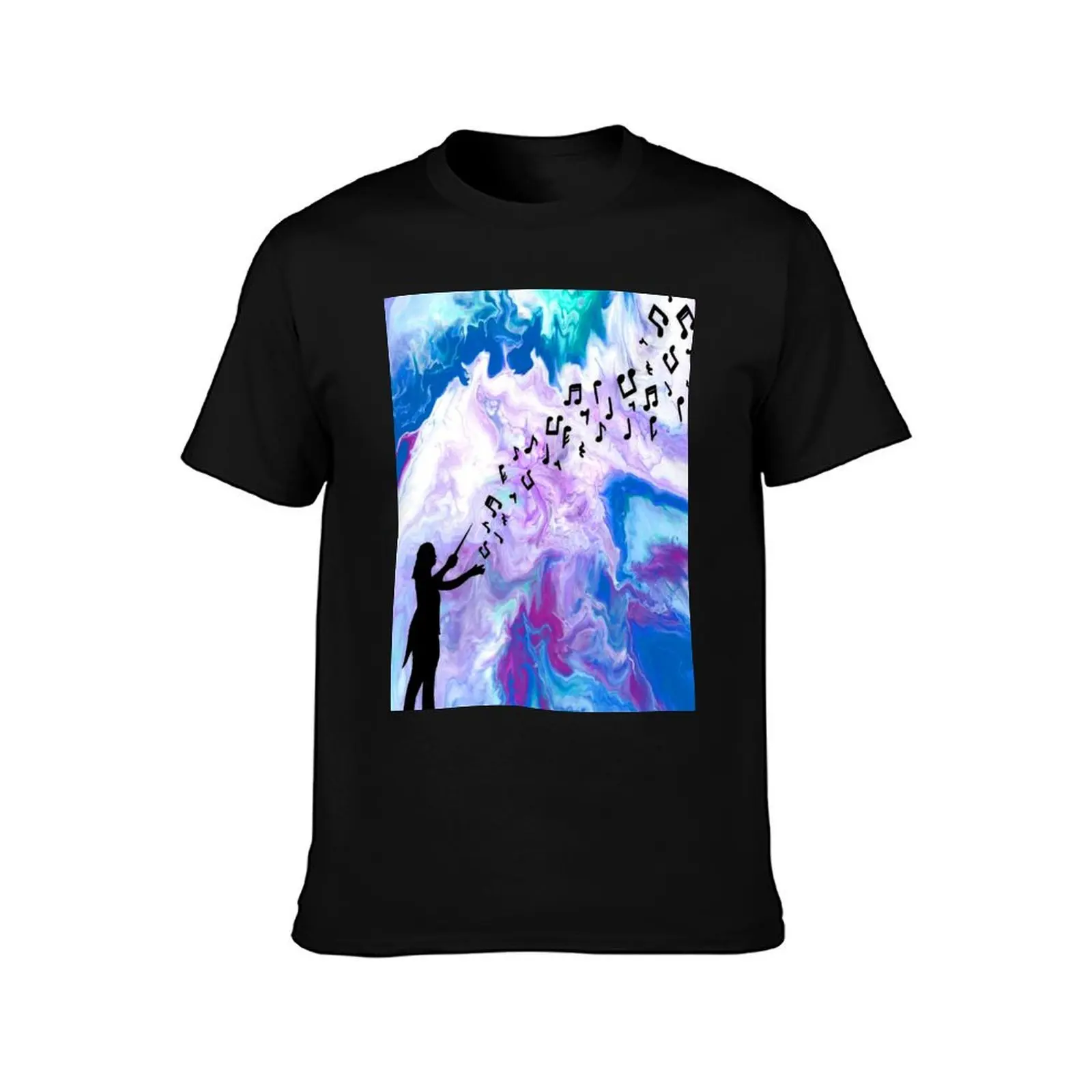 Musical Motion - Acrylic Pour T-Shirt Minimal Art Print T-Shirt