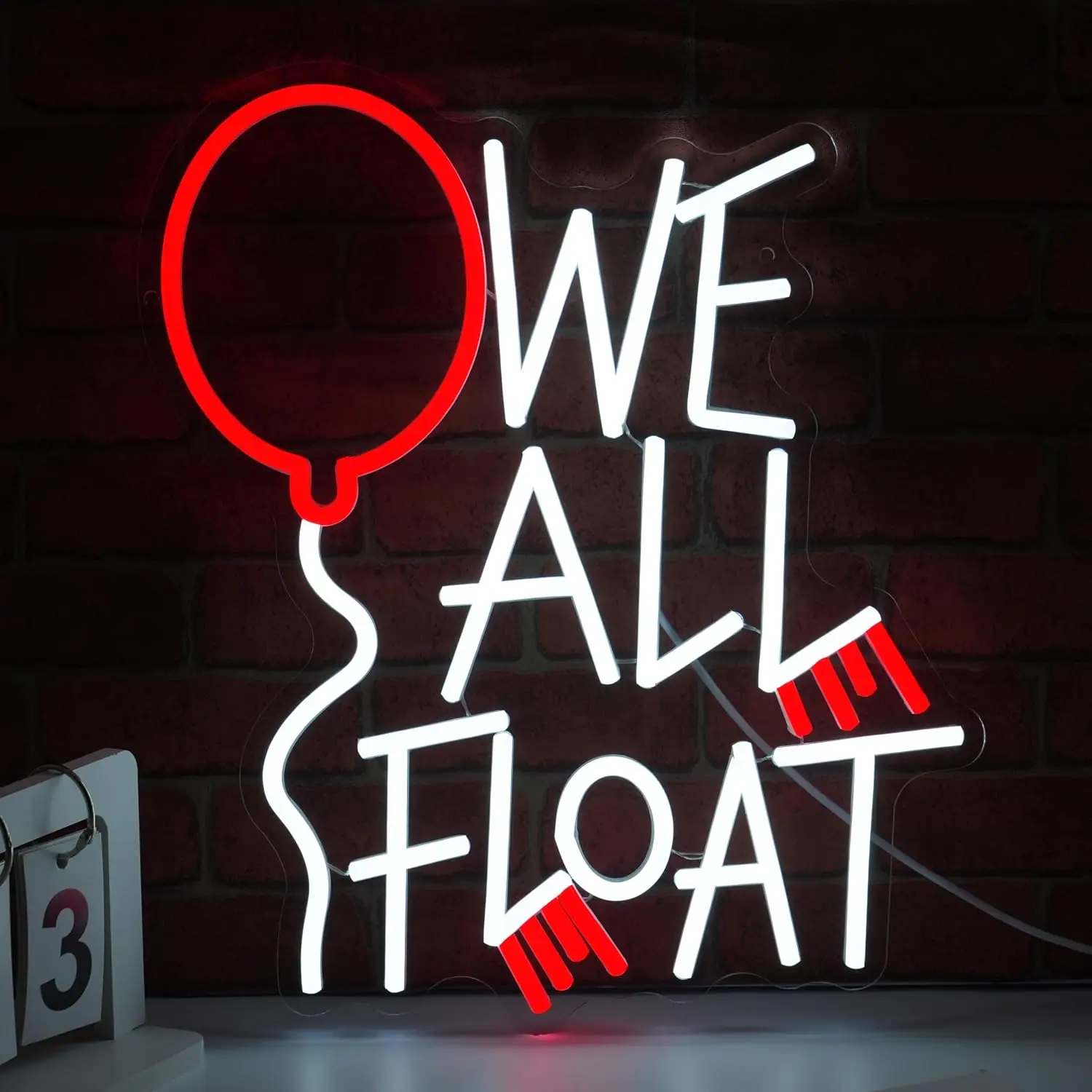 Red Balloon Horror LED Neon Sign USB Wall Light For Halloween Party Gothic Bedroom Bar Spooky Club Window Decor Gift