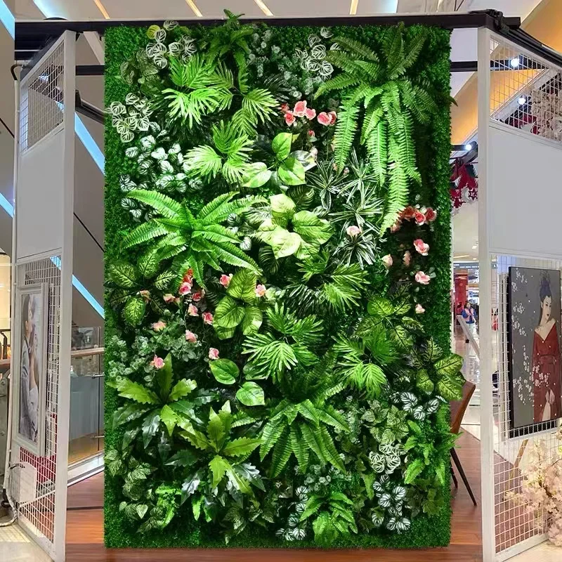 Artificial Fern plants wall decoration leaf accessories turtle back leaf Persian green plant wall accessories home decoration