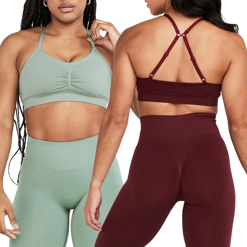 Effortless Seamless Yoga Set Women Sports Bra High Waist Leggings Fitness Clothing Femme Sportswear Sports Suit 2 pieces Gym Set