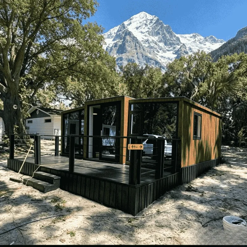 Light Steel Portable Container House 20ft Foldable Prefab Tiny Home Modular Mobile Office Living