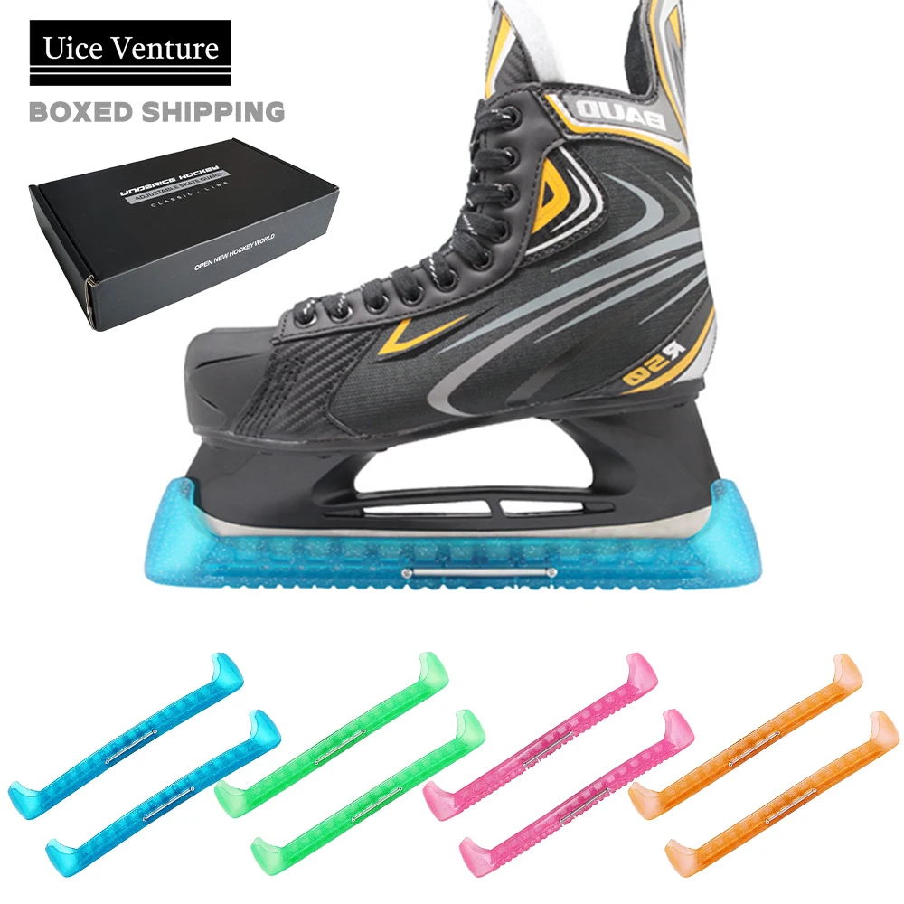 Ice Hockey Blade Protector Figure Skate Protective Cover 2pcs Soft Plastic For Women Men Youth Kids Ice Skate Runner Guards