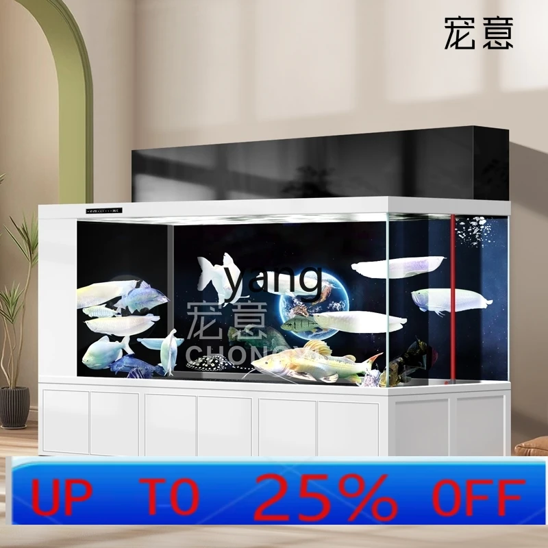 

Lmm fish tank double filter aluminum alloy water-free large floor-to-ceiling living room office