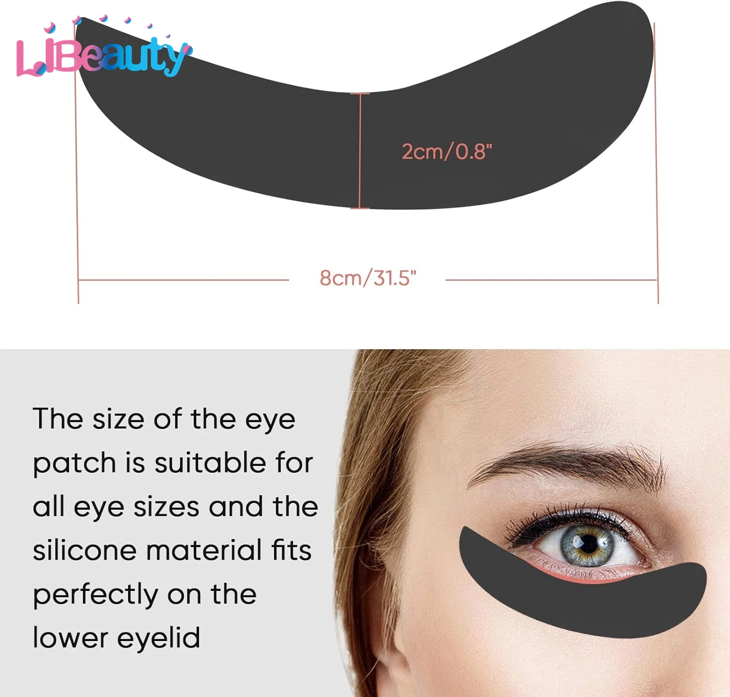 Libeauty 2 pares almofadas de cílios de silicone reutilizáveis extensão de cílios sob remendos de olho escudos de extensão de cílios ferramenta de beleza de saúde