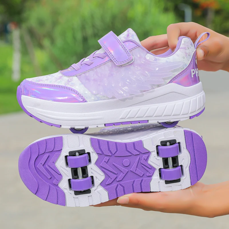 

New Viral Summer Heelys: Girls' 4-Wheel Detachable, Boys' 2-Wheel & Student Transformable Wheeled Kids' Shoes