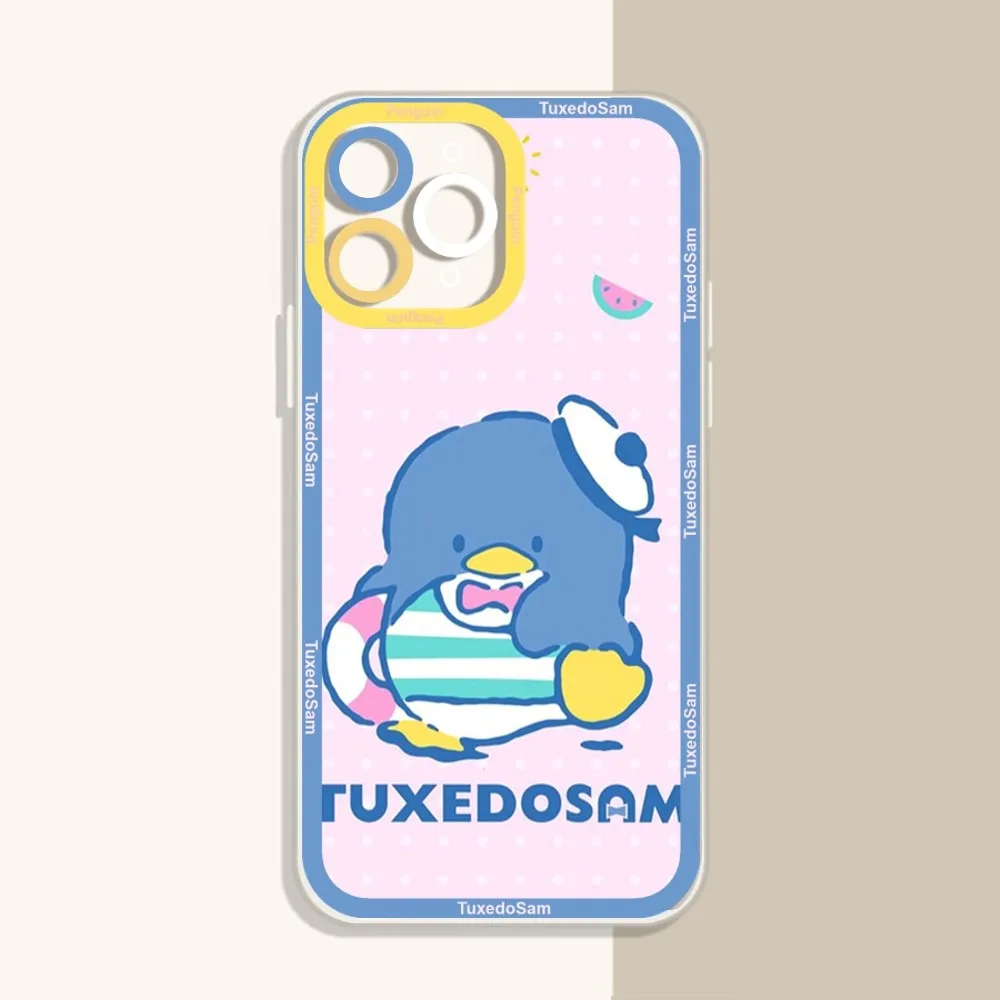 T-TuxedoSam Penguin Phone Case For IPhone 12 11 13 14 Pro Max XR XS Max X SE2020 7 8 Plus Case