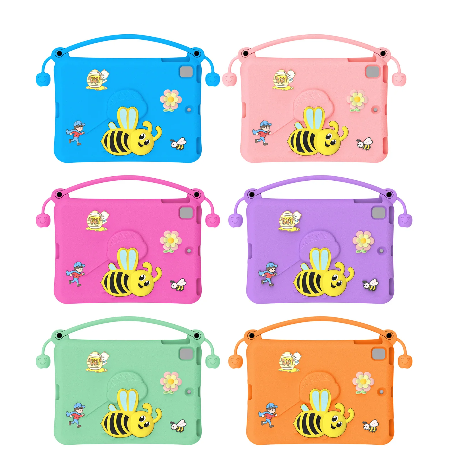 

Protective Case Bee Design EVA Protective Case for IPad Pro 9.7 Inch/Air 1/2 Shockproof Protector with Stand Children's Gift