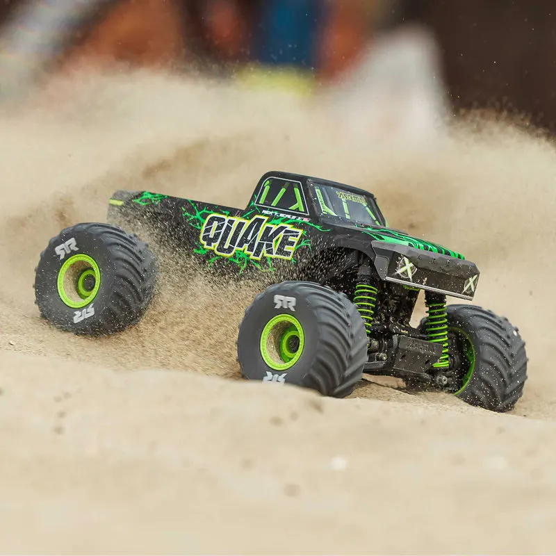 รถบังคับวิทยุ ARRMA 1/16 Small QUAKE RTR GROM ระบบขับเคลื่อนสี่ล้อ ใช้แบตเตอรี่ 2S สำหรับปีนเขาและขับขี่ออฟโรด รุ่นจำลอง