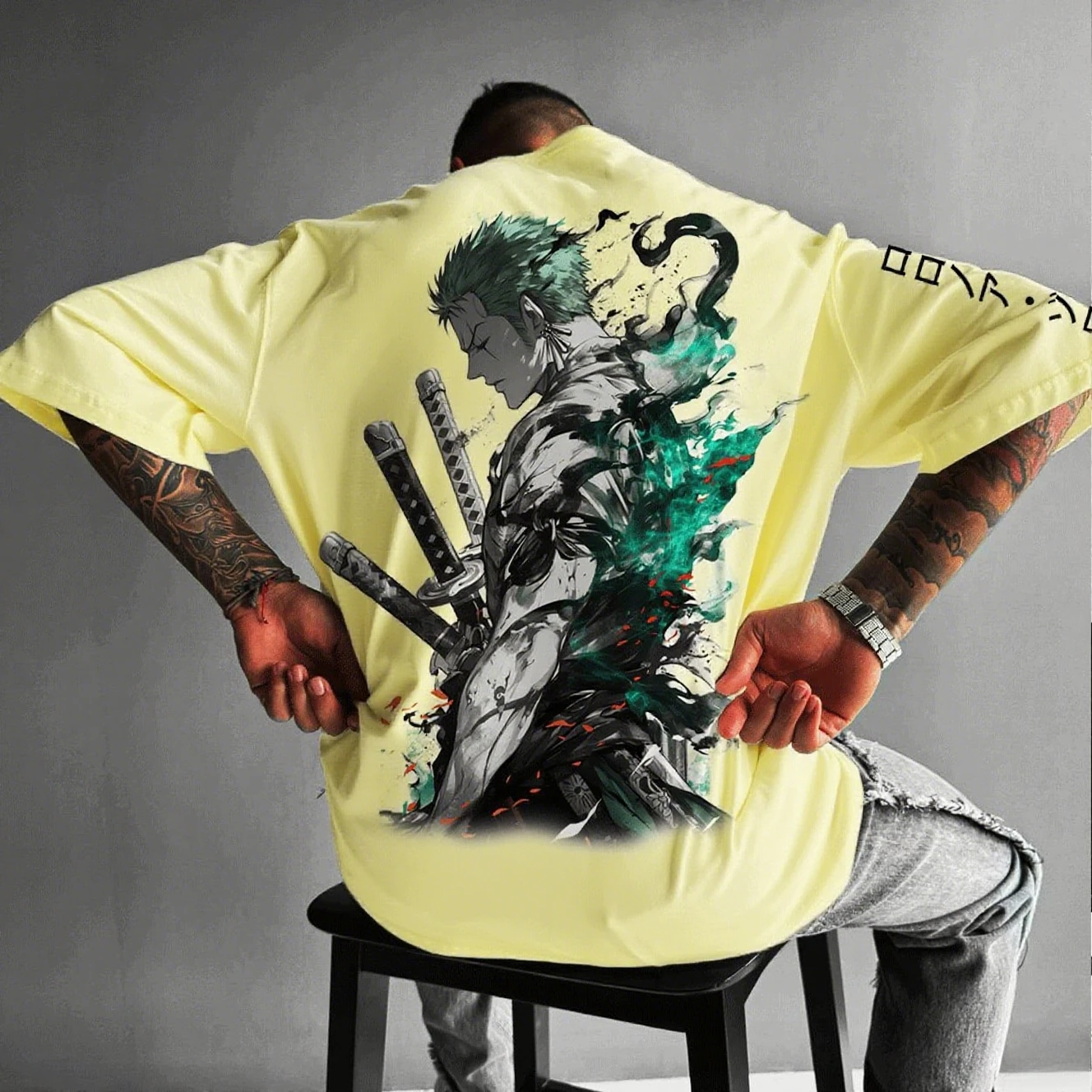 قطعة واحدة زورو أنيمي الرجال تي شيرتات قصيرة الاكمام جديد الصيف القطن الشارع الشهير رداء علوي غير رسمي الجرافيك المحملة المتضخم Y2k الملابس للجنسين