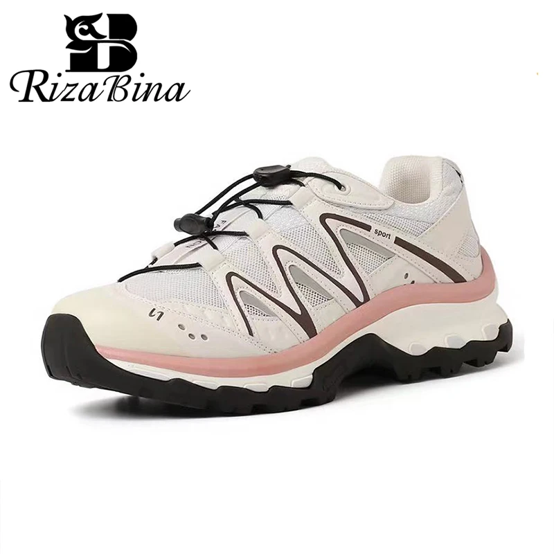 

RIZABINA Women Casual Sneaker Breathable Mesh Thick Soft Sole Shockproof Female Tennis Ladies Running Shoe Sports Trainer Hiking