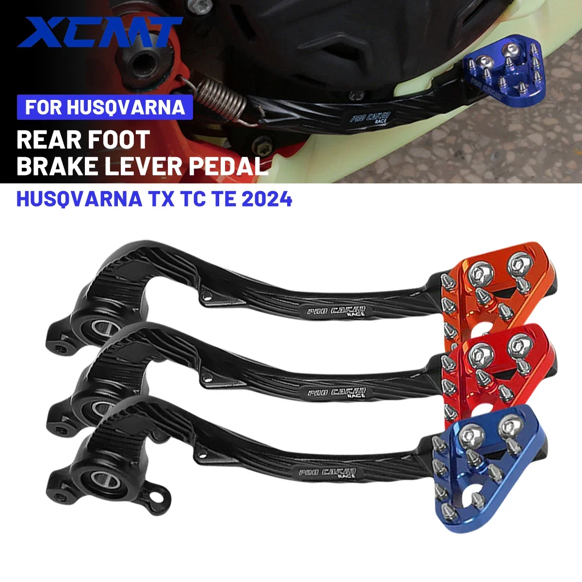 NEW 2024 Motorcycle CNC Rear Foot Brake Lever Pedal For Husqvarna FE TE For KTM EXC250 EXC300 EXC 250 300125 150 350 400 2023-24