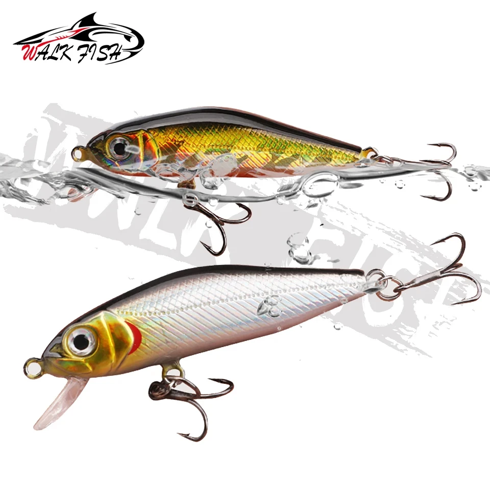 Señuelo Walk Fish – Minnow flotante con ojos 3D para pesca en mar - imagen 3