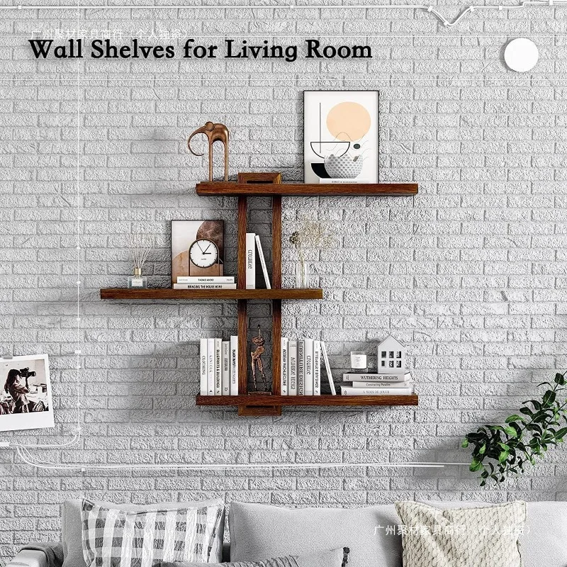 

Living room baffle shelf wall shelf creative telescopic lattice bedroom bookshelf wall hanging modern simple decorative shelf