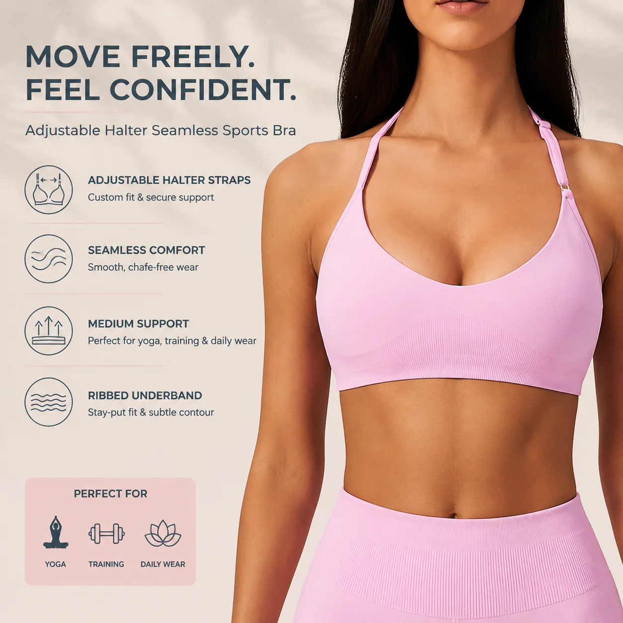 Premium Shockproof Sports Bra Women Seamless Yoga Bra Top with Fixed Cups High Support Gym Crop Top Luxury Push Up Bralette Fema