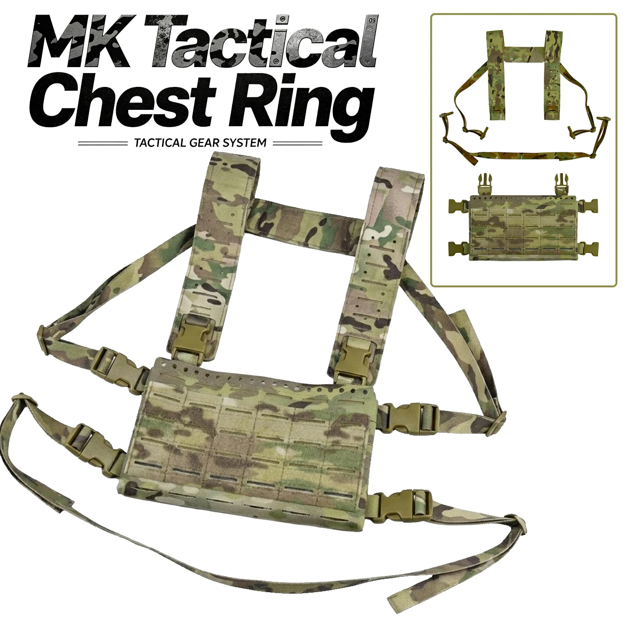 MK3 MK4 Tactical Chest Rig Micro Fight Tactical Vest Camouflage Laser Cut MOLLE Airsoft Hunting Military Gear Bag