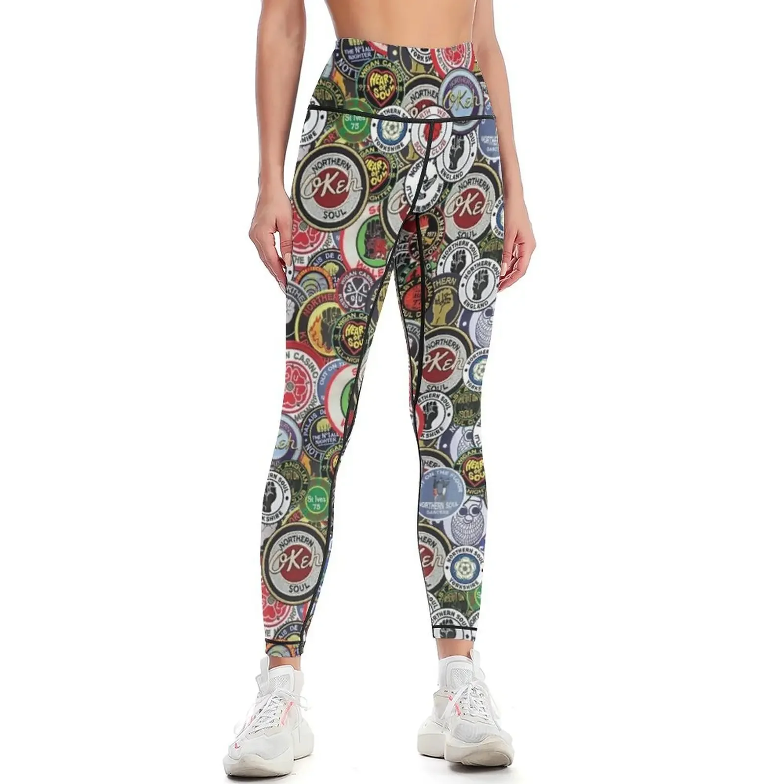 Northern Soul Patches OKEH Wigan Pier Keep The Faith Leggings Jogger pants sports for gym sports woman gym Womens Leggings