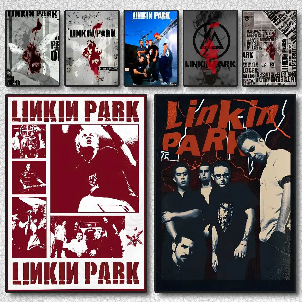 Trends International L-Linkin Park Poster Self-adhesive Art Waterproof Sticker Coffee House Dorm Room Wall Decor