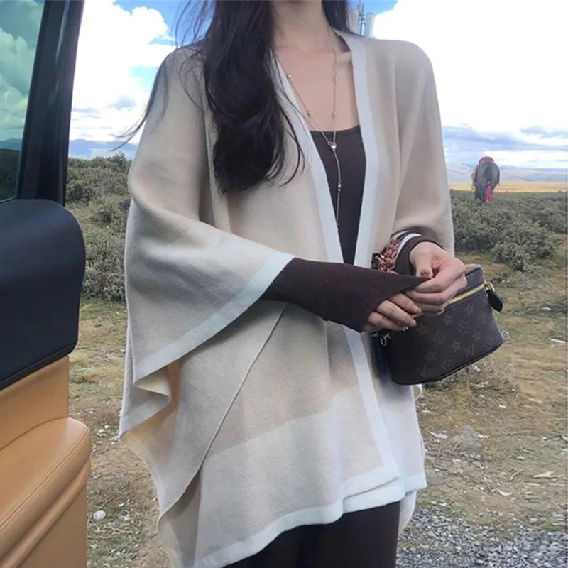 

Вязаный свитер, женские кардиганы, новая лоскутная шаль, вязаный свитер, кардиган, женские топы, женская одежда, Sueters De Mujer 2025 Q1447