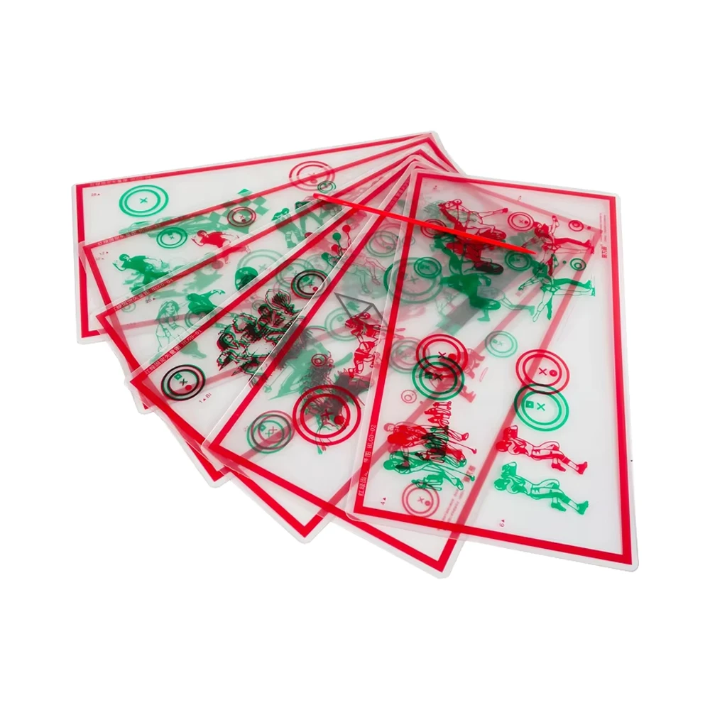 Fixed Red Green Tranaglyph Vision Therapy Convergence Insufficiency Eye Training Stereo Training Cards Visual Correction RD008