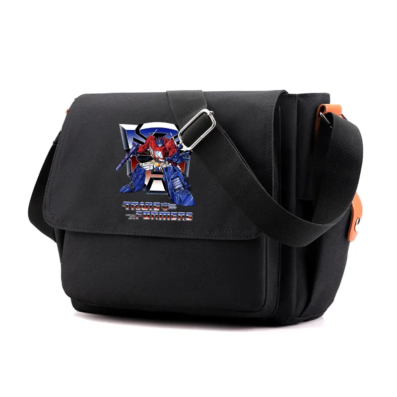 Transformers Shoulder Chest Bag Crossbody Backpack Canvas Messenger Bag Large Capacity Student Tote Satchel Travel Outdoor