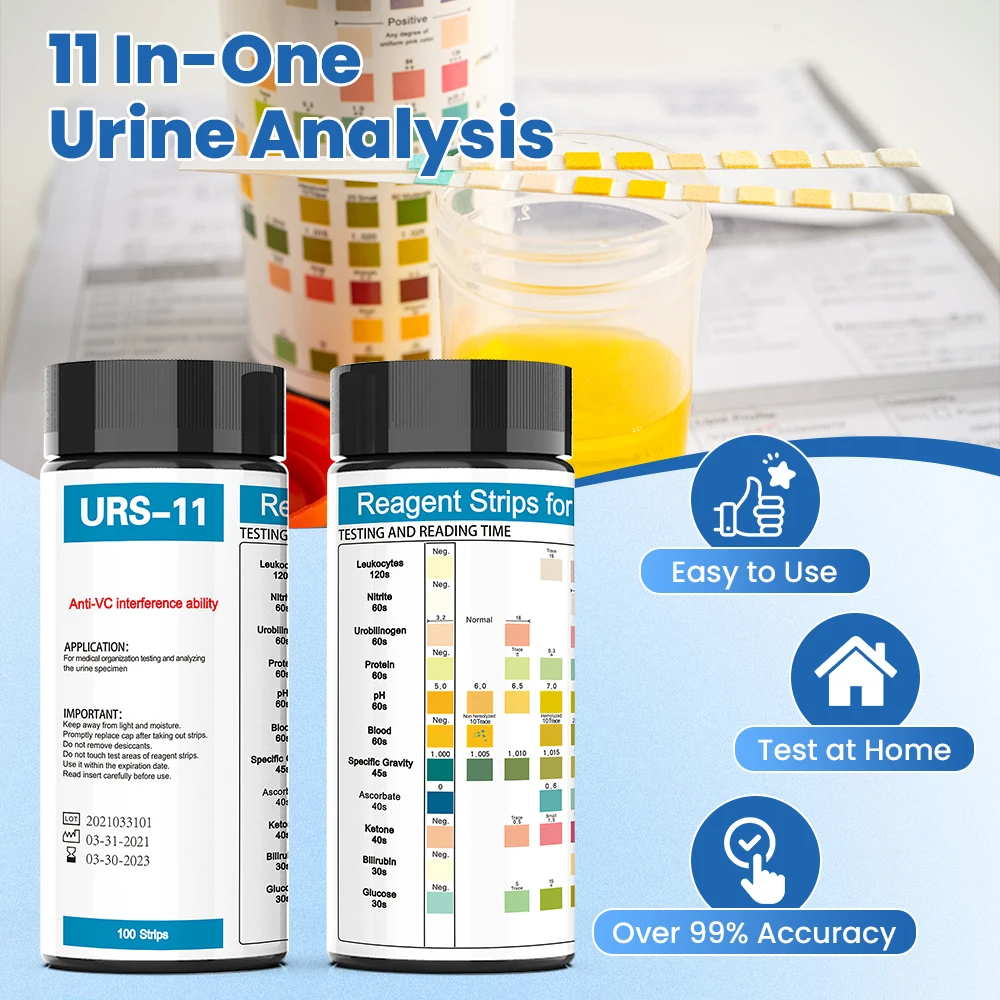 12 Parameters URS12 Test Strips Sensitive Reagent Strips for Urinalysis for W-200B/W-600/IU-100 Medical Accessories