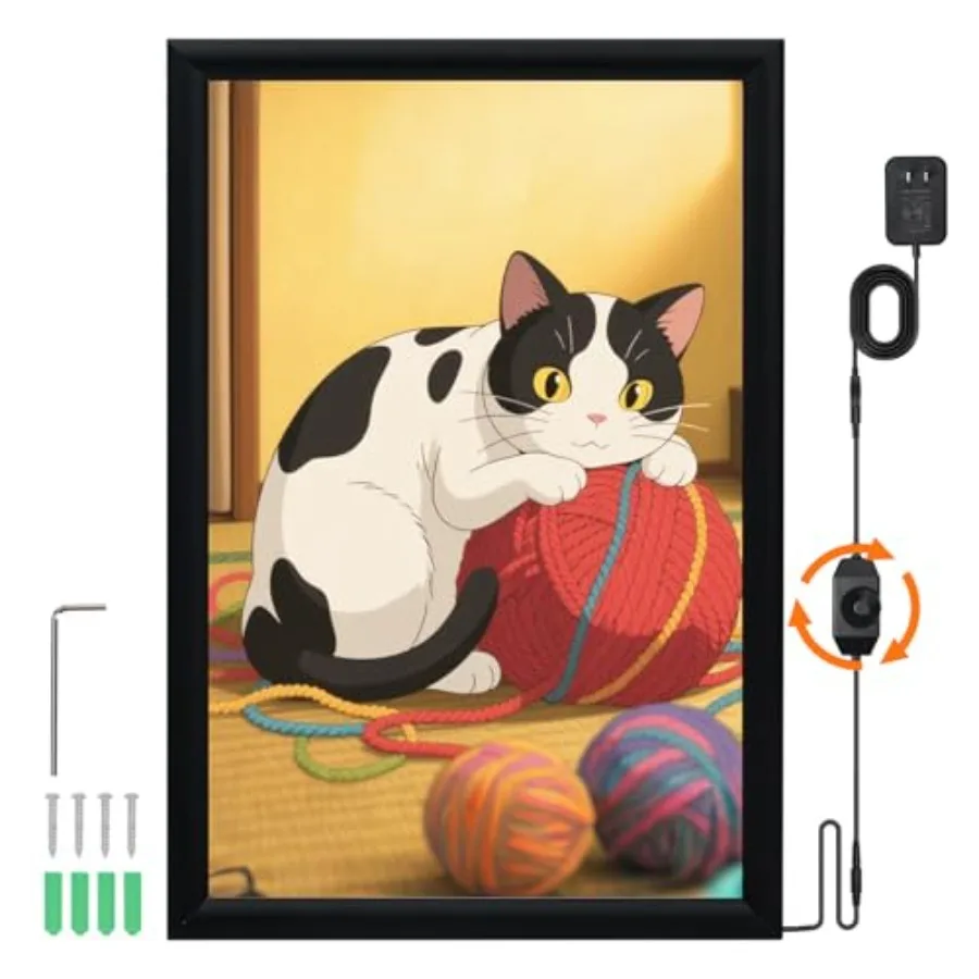 

Светодиодная рамка для кинопостеров с регулируемой яркостью, алюминиевая рамка с подсветкой для постеров, художественная светодиодная световая панель для постеров