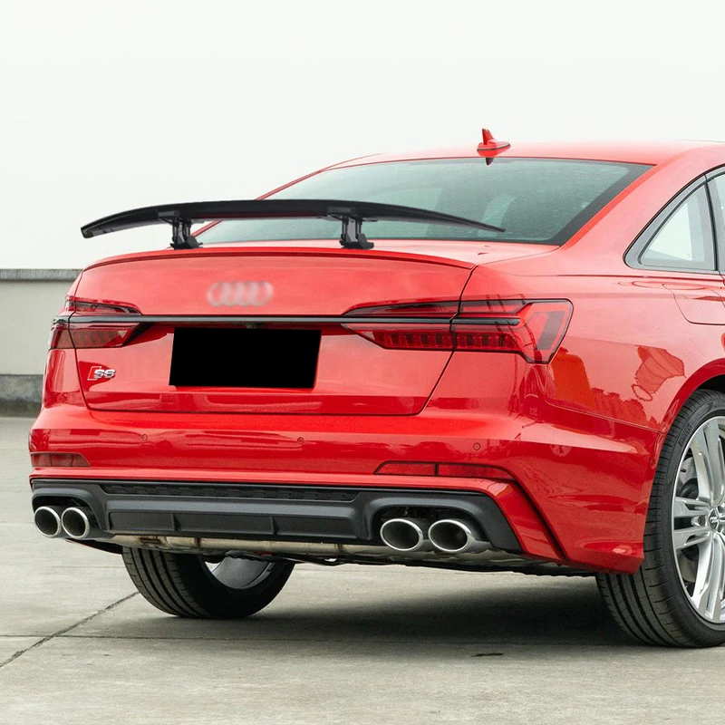 

Электрический задний спойлер-антикрыло для багажника с дистанционным управлением, модификация, аксессуар из карбона/АБС для Audi S6 2013-2022