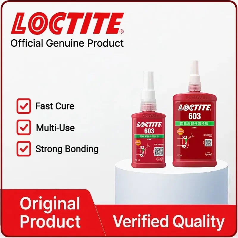 Loctite 603 High Strength Retaining Adhesive for 50ml & 250ml, Fast Cure, Thread Locking & Sealing, Industrial Adhesive