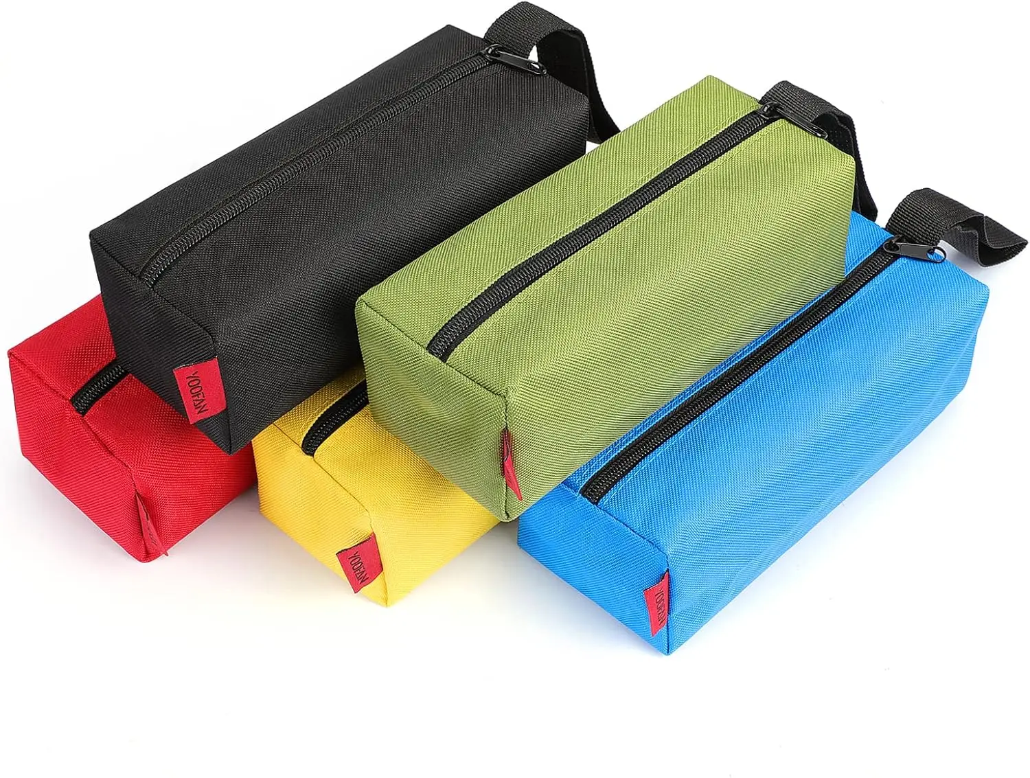 

Heavy Duty 1680D Waterproof Tool Pouch, 5-Pack, 7.87x3.35x2.56 inch, Tear-Resistant, Multipurpose Storage Bags for Small Items