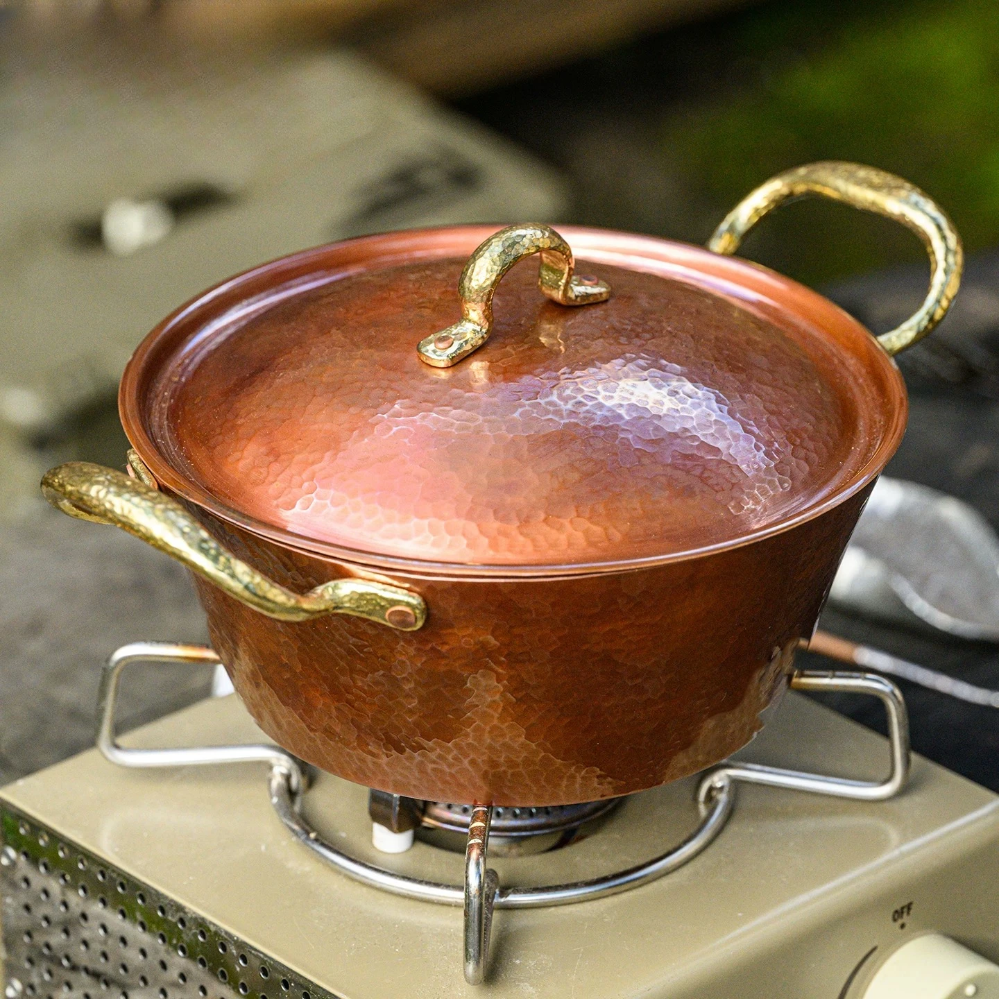 Copper pot, binaural rice noodle pot, pure red copper handmade thickened gas soup saucepan